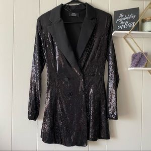 Bershka sequin suit romper